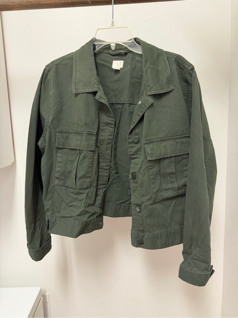 a new day Olive Utility Button-Front Jacket